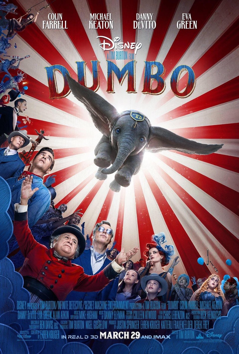 Вышел первый трейлер фильма Тима Бертона про летающего слоненка Дамбо